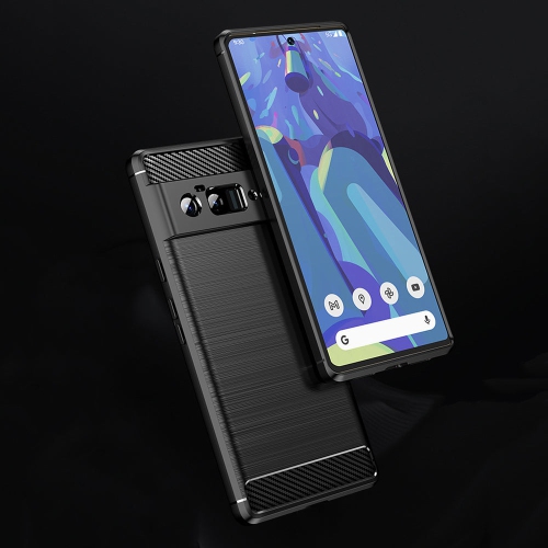 PANDACO Red Brushed Metal Case for Google Pixel 6a