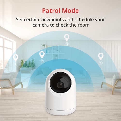 SwitchBot Pan/Tilt Cam 3MP | 2K Smart Indoor Security Camera, 360° Pan Tilt WiFi(2.4G) Motion Tracking, Night Vision, Two-Way Audio, Works with Alexa