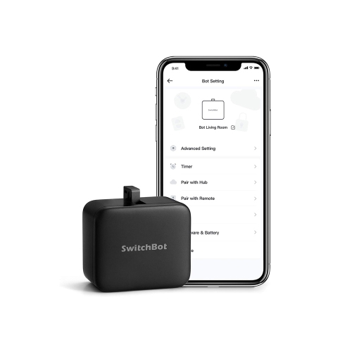 Bot SwitchBot | Bouton poussoir intelligent, Pas de câblage, application sans fil ou contrôle de la minuterie, ajoutez SwitchBot Hub Mini pour le