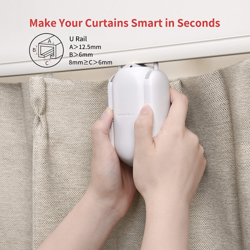 SwitchBot Curtain | Smart Electric Motor - Automate Timer Control, Add SwitchBot Hub Mini to Make it Compatible with Alexa, Google Home, IFTTT, Black