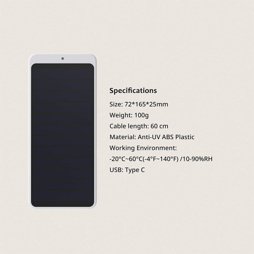 SwitchBot Solar Panel Charger for SwitchBot Curtain 1/2 | Works with U/Rod/I SwitchBot Curtain Models, Black