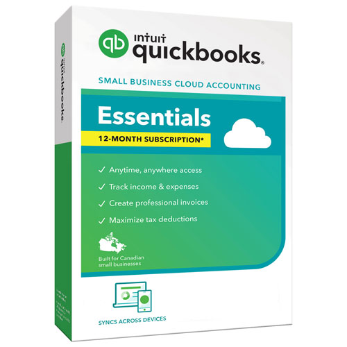 Intuit QuickBooks Essentials - 3 utilisateurs - 1 an
