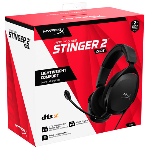 Casque de jeu Cloud Stinger 2 Core de HyperX - Noir