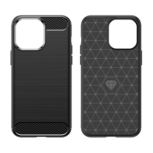 PANDACO Black Brushed Metal Case for iPhone 14 Pro Max