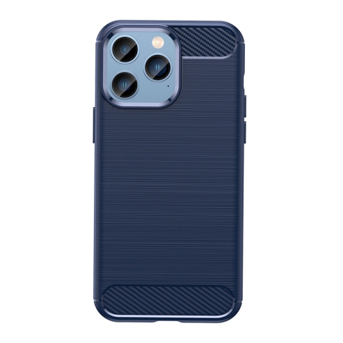 PANDACO Navy Brushed Metal Case for iPhone 14 Pro Max