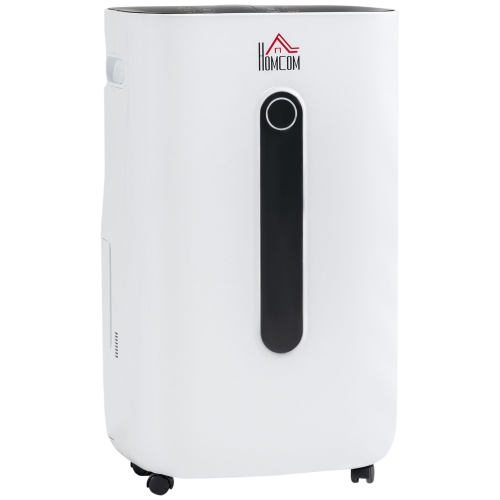 HOMCOM 3500 Sq. Ft Portable Electric Dehumidifier For Home, Bedroom or Basements with 15 Pint Tank, 2 Speeds and 5 Modes, White
