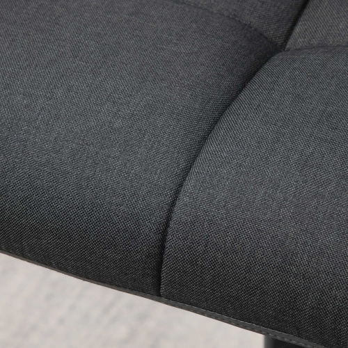 HOMCOM Adjustable Bar Stools Set of 2, Swivel Tufted Linen Fabric Barstools with Footrest and Armrests, Bar Chairs for Kitchen Counter and Dining