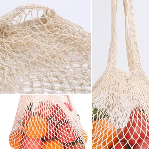 Sac de magasinage réutilisable en filet de coton, sac en filet, paq./7 - LIVAGINBasics®
