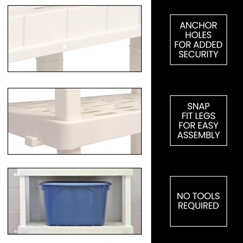 Oskar 5-Tier Storage Shelf, White