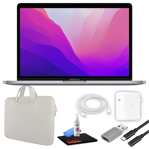 APPLE  " Macbook Pro 13"" Laptop (M2, 2022, 256/512GB SSD, 2-Colors) + Bundle" In White