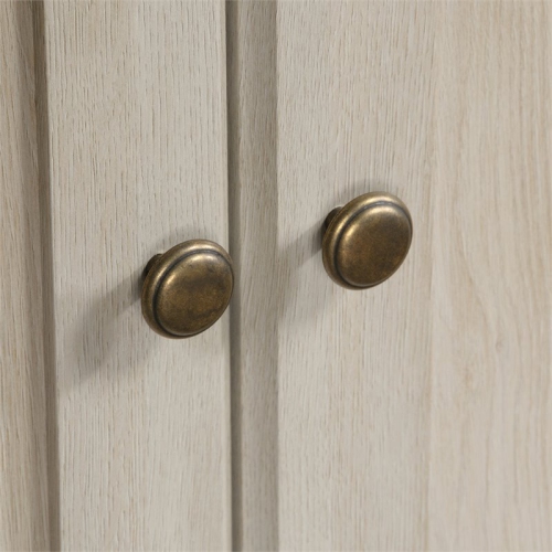 Sauder Misc Storage 3-Shelf 2-Door Tall Wood Bookcase in Chalked Chestnut