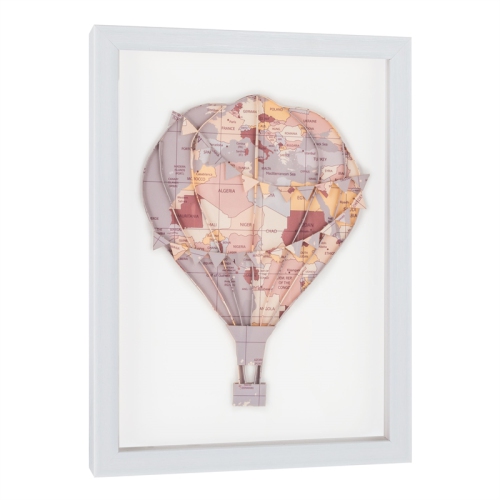 Gild Design House Floating Above Pink Hot Air Balloon Shadow Box Best
