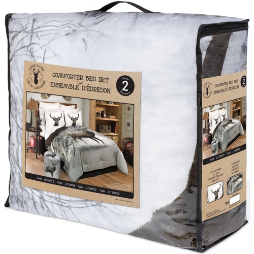 SAFDIE & CO. CANADA Safdie & Co. 3-Piece Deer In Snowy Forest King Comforter Set In Multi-Color