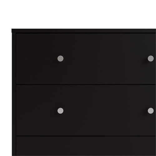 Tvilum Portland Contemporary 6 Drawer Double Dresser in Black