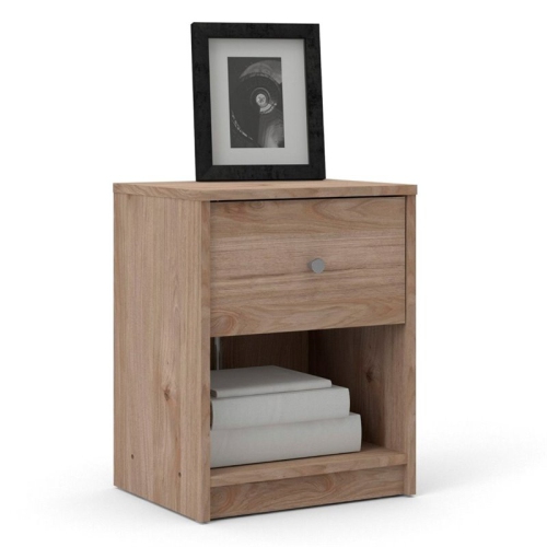 Tvilum Canada 2-Piece Furniture 1-Drawer Nightstand Set in Jackson Hickory