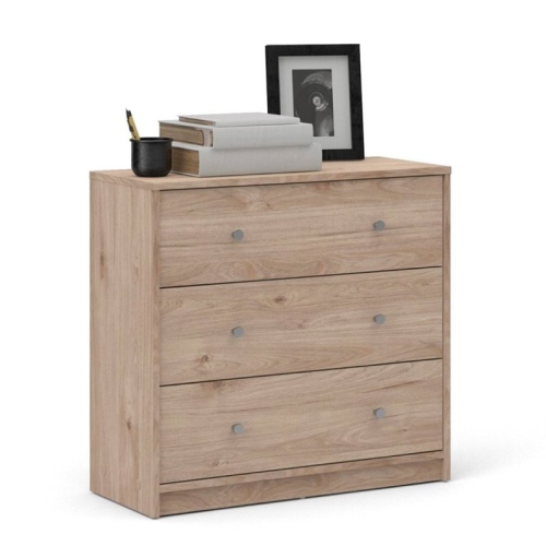 Tvilum Canada 3-Piece Set with 2 1-Drawer Nightstands and 3-Drawer Chest