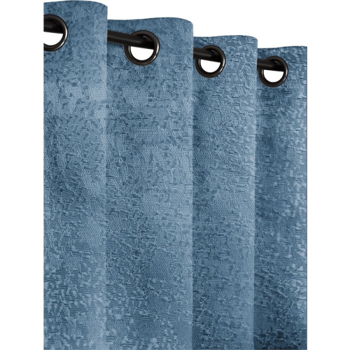 SAFDIE & CO. CANADA Safdie & Co. Curtain Jaquard Panel 84"l Ultimate Blackout Blue Stone (Set Of 2)