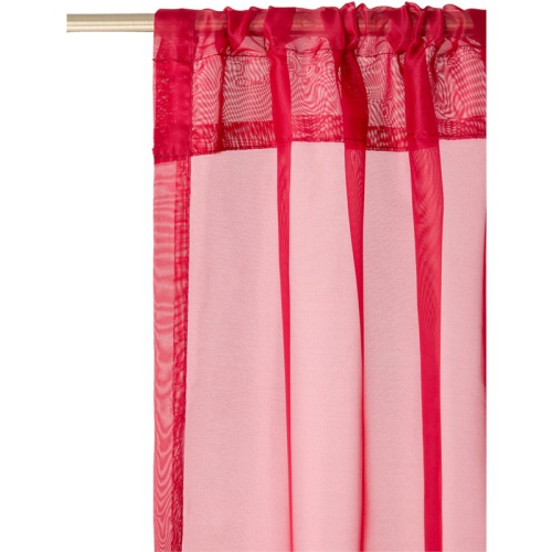 Safdie & Co. Wrinkle Free Curtain Sheer 86"L in Tango Red