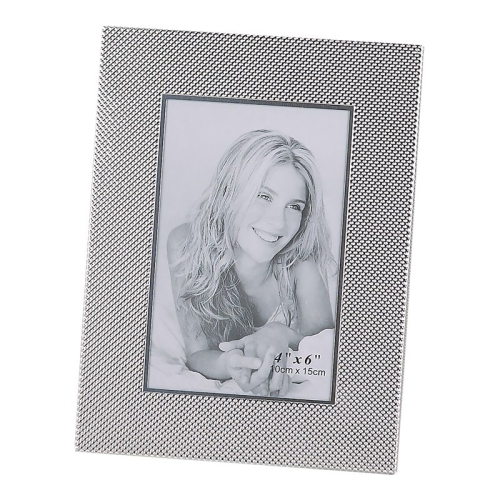 Jiallo Kaylene 4x6" Modern Stainless Steel Photo Frame in Silver