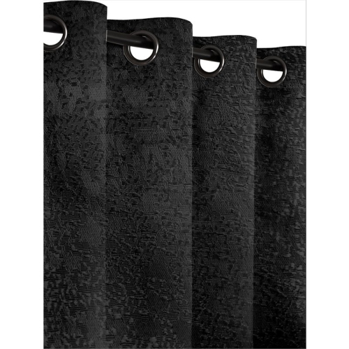 SAFDIE & CO. CANADA Safdie & Co. Curtain Jaquard Panel 84"l Ultimate Blackout In Black (Set Of 2)