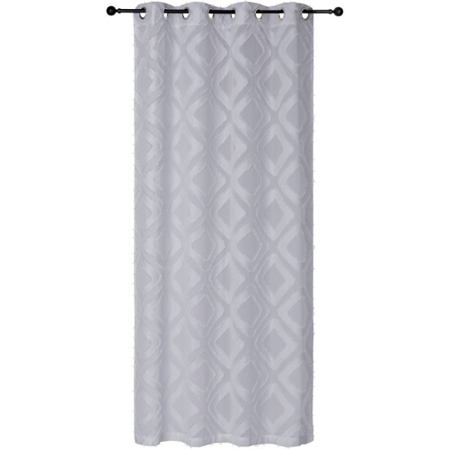 SAFDIE & CO. CANADA Safdie & Co. Wrinkle Free Curtain Panel Jacquard Dolly 84"l In Oyster Mushroom