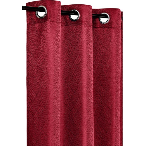SAFDIE & CO. CANADA Safdie & Co. Wrinkle Free Curtain Jacquard Vania 84"l In Red Chili Pepper