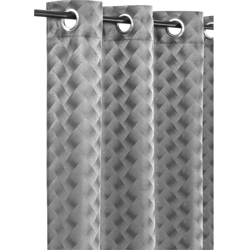 Safdie & Co. Panneau sans plis jacquard Brayden 84 po de long en gris