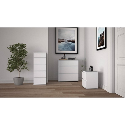 Tvilum Canada 2 Piece Set with 5 Drawer Writing Desk and 2 Drawer Nightstand
