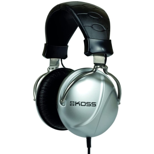 Koss Headphone Over Ear Home TD85 3.5mm High Quality Sound & Construction Large Adjustable Padded Headband - Silver & Black