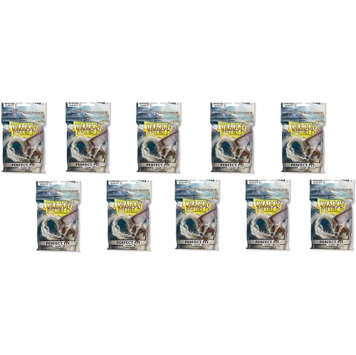 DRAGON SHIELD  100Ct Standard Card Sleeves Display Case (10 Packs) - Perfect Fit Clear