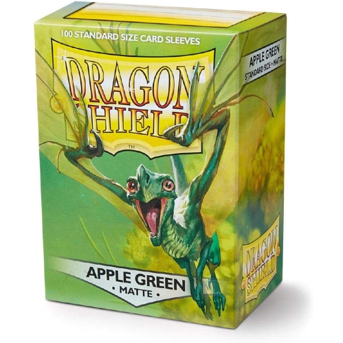 DRAGON SHIELD  100Ct Standard Card Sleeves - Matte Apple In Green