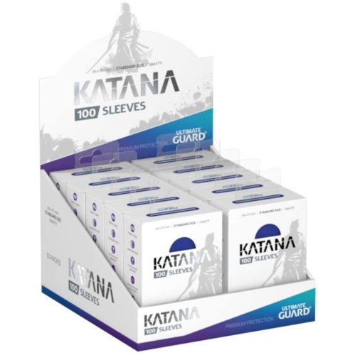 ULTIMATE GUARD  Katana Standard Card Sleeves Display Case - - 10 Packs In Blue