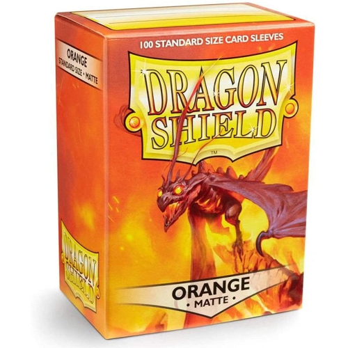 DRAGON SHIELD  100Ct Standard Card Sleeves - Matte In Orange