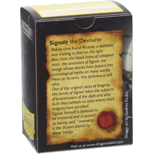 Dragon Shield 100ct Standard Card Sleeves - Classic Black