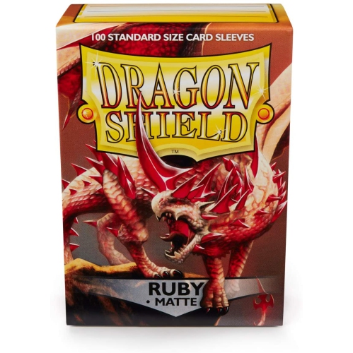 Dragon Shield 100ct Standard Card Sleeves - Matte Ruby Red