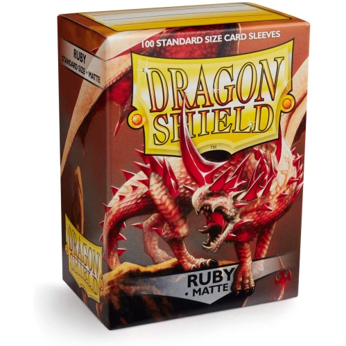 Dragon Shield 100ct Standard Card Sleeves - Matte Ruby Red