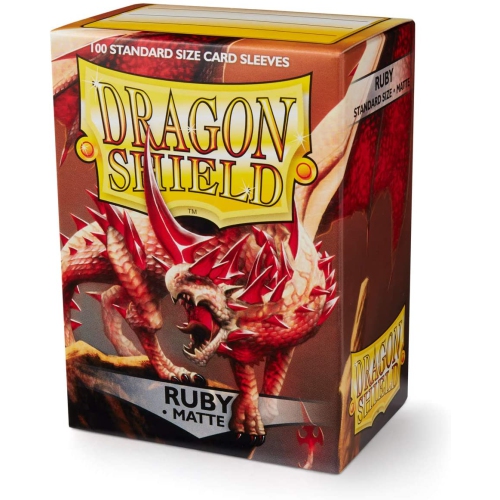 Dragon Shield 100ct Standard Card Sleeves - Matte Ruby Red