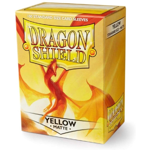 DRAGON SHIELD  100Ct Standard Card Sleeves - Matte In Yellow