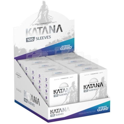 ULTIMATE GUARD  Katana Standard Card Sleeves Display Case - Transparent - 10 Packs