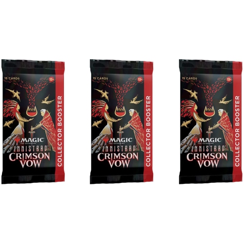 Magic: The Gathering Collector Booster Pack Lot - Innistrad: Crimson Vow - 3 Packs