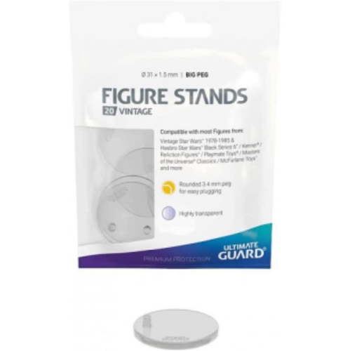 ULTIMATE GUARD  Figure Stands - Big Peg Vintage - Transparent (20 Stands)