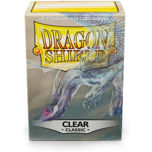 DRAGON SHIELD  100Ct Standard Card Sleeves Display Case (10 Packs) - Classic Clear