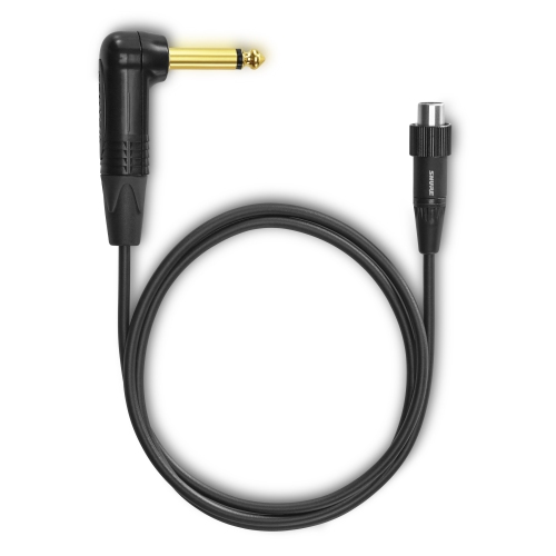 SHURE  Wa307 Premium Wireless Right-Angle Instrument Cable With Locking Tqg Connector - 3 Foot