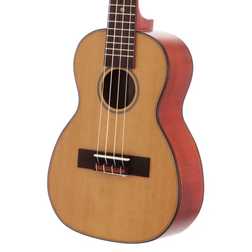 Leho Flame Maple Concert Ukulele with Solid Cedar Top