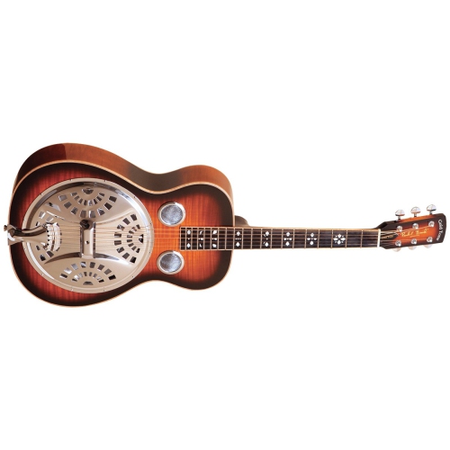 Image 1 de 3.. Gold Tone Guitare résonateur signature Paul Beard deluxe à manche rond