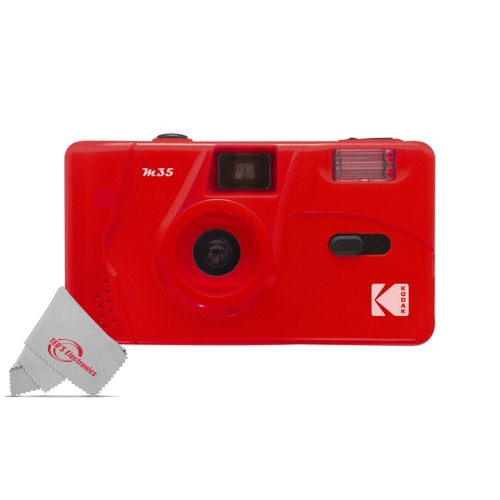 Appareil photo à pellicule réutilisable 35 mm rétro M35 de Kodak avec flash Flame - Rouge écarlate