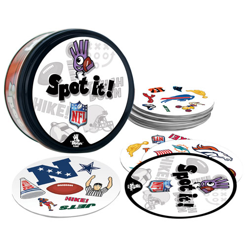 NFL Spot It! Jeu de cartes - Anglais