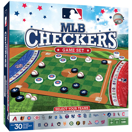 MLB League Checkers Board Game - English