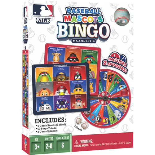 Image 1 of 1.. MLB League Mascots Bingo Party Game - English