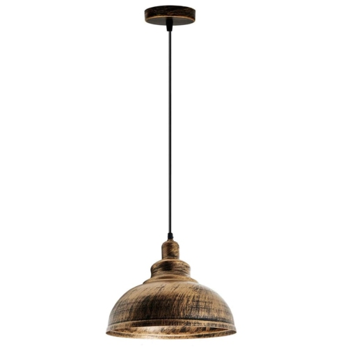 RELICELECTRICAL  Industrial Brushed Curvy Pendant Light - Vintage Design